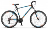 Велосипед 27,5' хардтейл, рама алюминий STELS NAVIGATOR-610 V черный/голубой/оранж.,21ск.,17,5' (19)